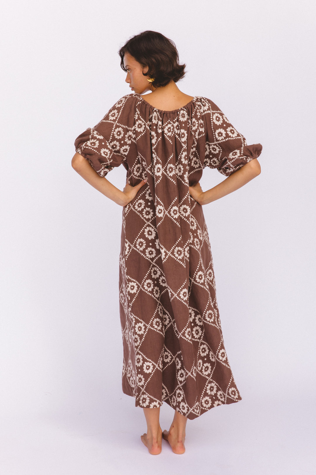 Dahlia Midi Dress ~ Maple