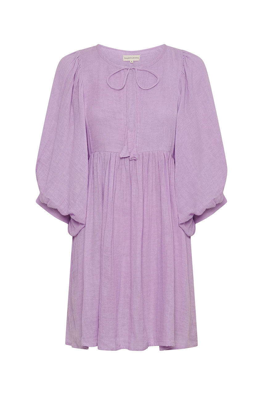 Kyra Mini Dress ~ Lilac Gauze