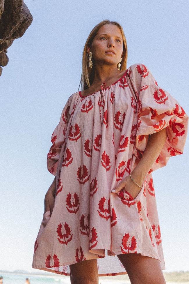 Dahlia Mini Dress ~ Maple