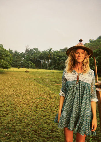 Rooh Mini Dress ~ Pine