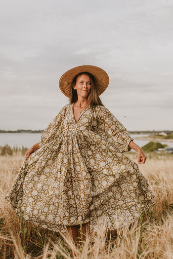 Kyra Midi Dress ~ Olive